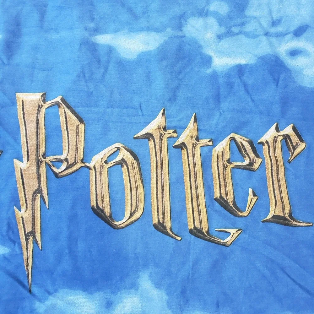Harry Potter Flying Car Fabric Panel 34x50 Cheater Quilt Cotton Blue